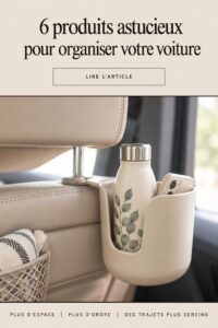 Accessoires de rangement pratiques à l'intérieur d'une voiture familiale