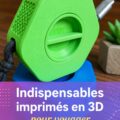 Accessoires de voyage imprimés en 3D sur une table, prêts à être utilisés lors d'un voyage