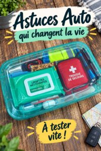 Photo d'une voiture bien organisée avec des astuces pratiques pour le rangement.