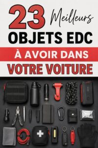 Essentiels de voyage en voiture, produits variés pour un voyage serein en famille.