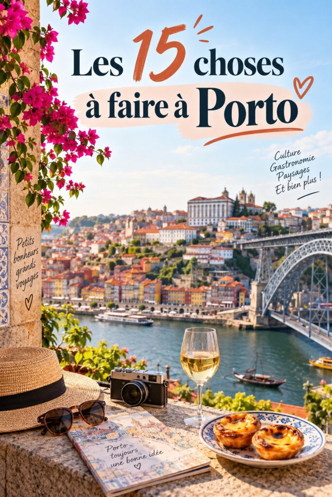Vue panoramique sur Porto avec ses célèbres monuments et le fleuve Douro