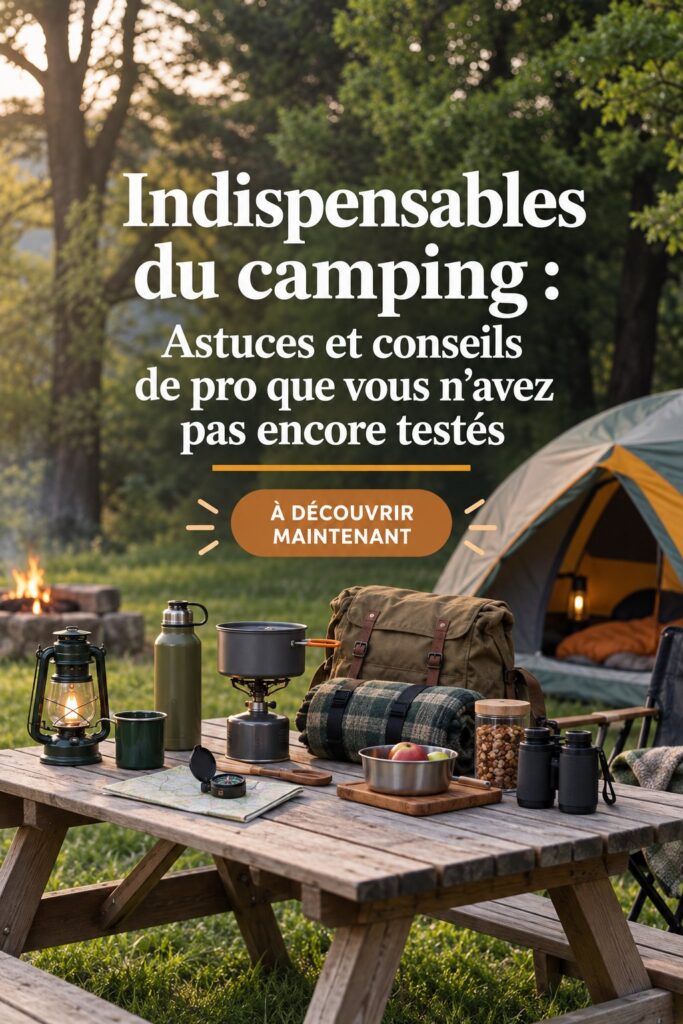 Famille réunie autour d'un feu de camp en pleine nature pendant leurs vacances au camping.