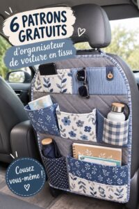 Modèles de rangement pour voiture en tissu, DIY pratique pour familles
