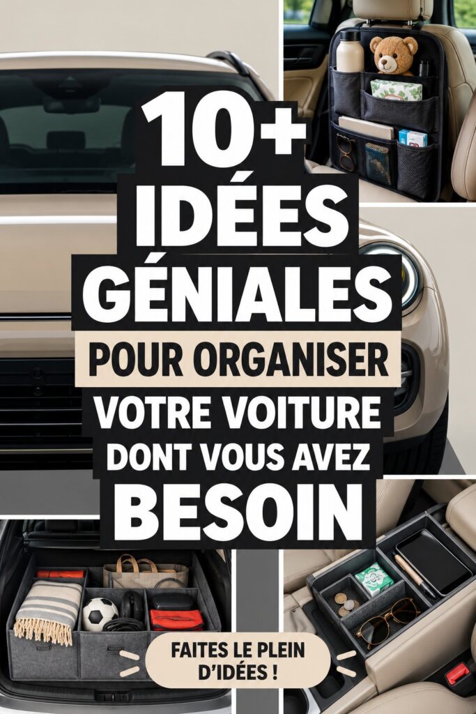 Une voiture familiale bien organisée avec des rangements pratiques.