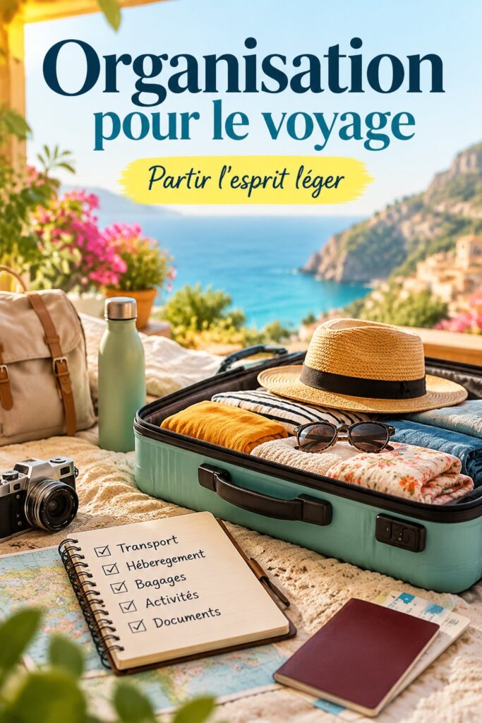 Une famille souriante préparant leurs bagages pour un voyage