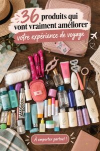Une famille heureuse utilisant des produits pratiques pour un voyage confort.