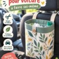 Sac à déchets fait maison accroché à un dossier de siège auto