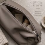 sac de toilette NORTVI en argile, avec un design élégant et pratique