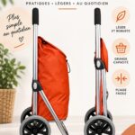 Un beau sac de courses réutilisable sur une table en bois, symbole de la mode éco-responsable.