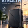 Une valise en matériau moderne, parfaite pour un voyage pratique et élégant.