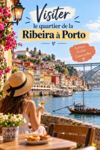 Vue panoramique du quartier de la Ribeira à Porto avec le Douro en arrière-plan