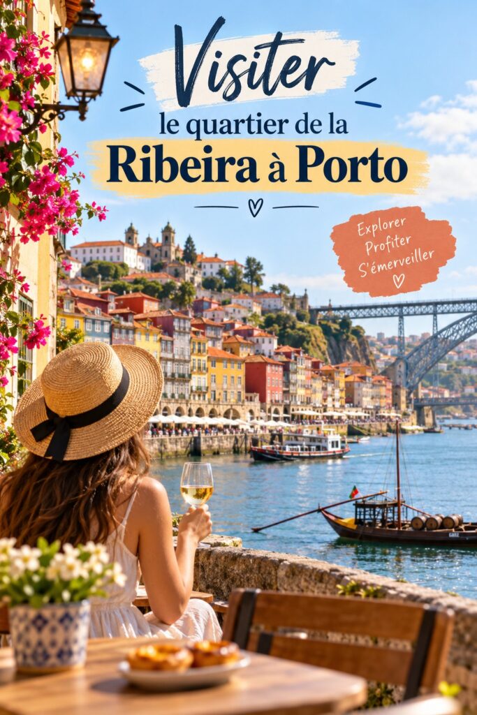 Vue panoramique du quartier de la Ribeira à Porto avec le Douro en arrière-plan