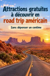 Un paysage américain avec des attractions gratuites à découvrir lors d'un road trip.