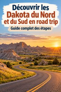 Panorama des paysages des Dakota du Nord et du Sud lors d'un road trip en famille.