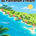 Une belle plage familiale du Panhandle de Floride avec des enfants jouant dans le sable