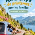 Une famille heureuse en train de planifier un road trip de printemps